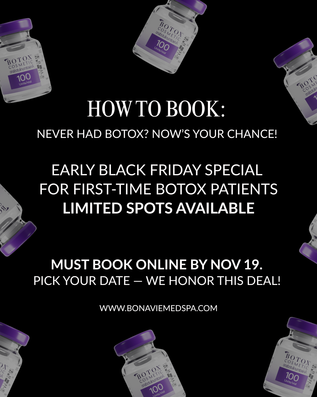 black friday botox promo bona vie med spa